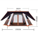 MRVAKDYDI 4-Jahreszeiten Campingzelt für 4-8 Personen, wasserdicht, winddicht, abnehmbare Plane, Grün/Braun, mehrere Größen (370x250x200 cm) – Bild 2