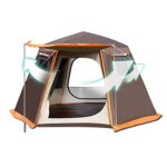 Pop-Up Campingzelt für 3-8 Personen, Strandzelte, Sonnenschutz, einfach aufzubauen, ideal für Camping, Rucksackreisen und Wandern im Freien – Bild 8