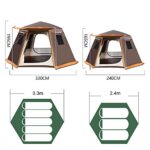 Pop-Up Campingzelt für 3-8 Personen, Strandzelte, Sonnenschutz, einfach aufzubauen, ideal für Camping, Rucksackreisen und Wandern im Freien – Bild 2