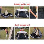 Campingzelt für 3-4 Personen, Pop-Up-Design, einfach aufzubauen, Strandzelt mit Sonnenschutz, belüftete Netzfenster, wasserabweisend, ideal für Wanderungen – Bild 2