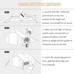 Giuggiolared Aufblasbares Campingzelt für 6-10 Personen, schnell aufzubauend, mit Luftpumpe, wasserdicht, Glamping-Outdoor-Luftzelt – Bild 2