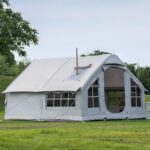 Giuggiolared Aufblasbares Campingzelt für 6-10 Personen, schnell aufzubauend, mit Luftpumpe, wasserdicht, Glamping-Outdoor-Luftzelt