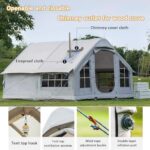 Giuggiolared Aufblasbares Campingzelt für 6-10 Personen, schnell aufzubauend, mit Luftpumpe, wasserdicht, Glamping-Outdoor-Luftzelt – Bild 4