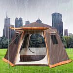 Pop-Up Campingzelt für 3-8 Personen, Strandzelte, Sonnenschutz, einfach aufzubauen, ideal für Camping, Rucksackreisen und Wandern im Freien – Bild 7