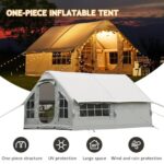 Giuggiolared Aufblasbares Campingzelt für 6-10 Personen, schnell aufzubauend, mit Luftpumpe, wasserdicht, Glamping-Outdoor-Luftzelt – Bild 8