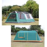 Luxuszelt für 8-10 Personen, Pop-Up Campingzelt mit 2 Zimmern, wasserdicht, 3 Mesh-Fenster, Kuppelzelt mit Tragetasche, ideal für Familie – Bild 7