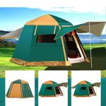 Campingzelt mit Veranda, doppellagig, automatisch öffnend, hydraulisches Kuppel-Familienzelt, ideal für Klettern, Angeln und Festivals im Freien – Bild 6