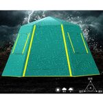 Campingzelt für 3-4 Personen, Pop-Up-Design, einfach aufzubauen, Strandzelt mit Sonnenschutz, belüftete Netzfenster, wasserabweisend, ideal für Wanderungen – Bild 5