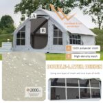 Giuggiolared Aufblasbares Campingzelt für 6-10 Personen, schnell aufzubauend, mit Luftpumpe, wasserdicht, Glamping-Outdoor-Luftzelt – Bild 6