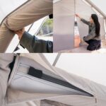 Aufblasbares Campingzelt für 6-8 Personen, 4 Jahreszeiten, Pop-Up-Design, inkl. Luftpumpe, Kaminöffnung, mit Aufbewahrungstasche für Familien – Bild 3