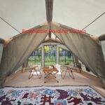 Deluxe Familien-Campingzelt für 5-6 Personen, 4 Jahreszeiten, wasserdicht, Pop-Up, separate Wohn-/Schlafbereiche, mit Ofenloch und Pumpe – Bild 5