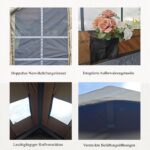 Aufblasbares Zweiraumzelt 4-6 Personen, wasserdicht, Stehhöhe, Luxus, mit Ofenloch, 4,8 x 3,6 x 2,5 m, Oxford Armeegrün Familienzelt – Bild 3