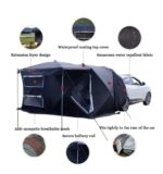 Auto-Markise SUV-Zelt, Mehrpersonen-Familien-Campingzelt, Heckklappenzelt mit Tragetasche, ideal für Outdoor und Camping (Schwarz) – Bild 6