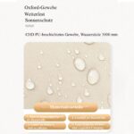 Aufblasbares Zweiraumzelt 4-6 Personen, wasserdicht, Stehhöhe, Luxus, mit Ofenloch, 4,8 x 3,6 x 2,5 m, Oxford Armeegrün Familienzelt – Bild 2