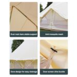 PULaif Aufblasbares Glockenzelt 6m, 4 Jahreszeiten, Jurte mit Ofen-Buchsen, für 8-10 Personen, wasserdicht, Segeltuch Camping-Zelt – Bild 5