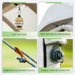 WEICNE Aufblasbares Campingzelt für 6-8 Personen, Luxus-Luftzelt mit Dachfenster, inkl. elektrischer Luftpumpe, Aufbewahrungstasche, Upgrade – Bild 5
