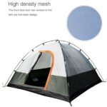 Campingzelt, wasserdichtes Familienzelt, doppellagig, einfach aufzubauen für Outdoor, Wanderungen, Strandreisen, Angeln – Bild 4