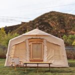 Großes Familien-Campingzelt für 5-6 Personen, wasserdicht, separater Wohn-/Schlafbereich, inklusive Pumpe, Ofenloch, einfach aufzubauen – Bild 3