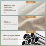 PULaif Aufblasbares Glockenzelt 6m, 4 Jahreszeiten, Jurte mit Ofen-Buchsen, für 8-10 Personen, wasserdicht, Segeltuch Camping-Zelt – Bild 6