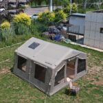 Deluxe Familien-Campingzelt für 5-6 Personen, 4 Jahreszeiten, wasserdicht, Pop-Up, separate Wohn-/Schlafbereiche, mit Ofenloch und Pumpe – Bild 2