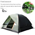 Campingzelt, wasserdichtes Familienzelt, doppellagig, einfach aufzubauen für Outdoor, Wanderungen, Strandreisen, Angeln – Bild 5