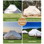 PULaif Aufblasbares Glockenzelt 6m, 4 Jahreszeiten, Jurte mit Ofen-Buchsen, für 8-10 Personen, wasserdicht, Segeltuch Camping-Zelt – Bild 4