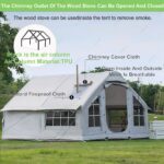 WEICNE Aufblasbares Campingzelt für 6-8 Personen, Luxus-Luftzelt mit Dachfenster, inkl. elektrischer Luftpumpe, Aufbewahrungstasche, Upgrade – Bild 10