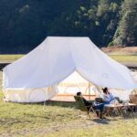 PULaif Aufblasbares Glockenzelt 6m, 4 Jahreszeiten, Jurte mit Ofen-Buchsen, für 8-10 Personen, wasserdicht, Segeltuch Camping-Zelt – Bild 7