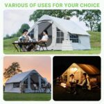 WEICNE Aufblasbares Campingzelt für 6-8 Personen, Luxus-Luftzelt mit Dachfenster, inkl. elektrischer Luftpumpe, Aufbewahrungstasche, Upgrade – Bild 3